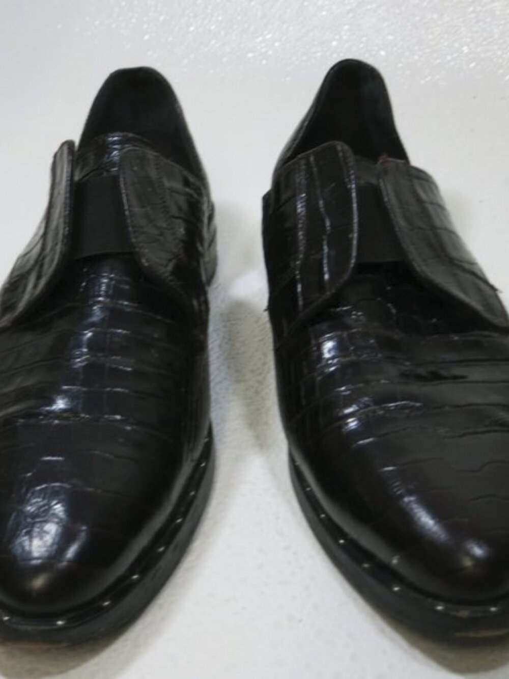 Frēda Salvador TASH D'ORSAY MOCCASIN Croco Embossed Leather Footwear Shoes Sz 9 - Picture 4 of 7